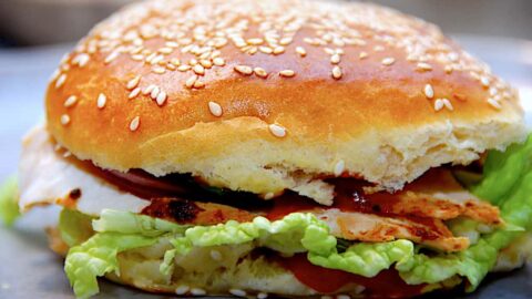 billede til nem burger med kylling