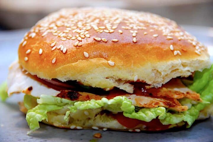 billede til nem burger med kylling