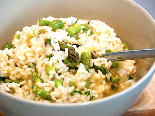 Cremet risotto med asparges