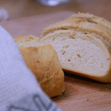 Et lækkert italiensk hvedebrød bagt med Manitoba hvedemel, der indeholder særlig meget gluten. Foto: Guffeliguf.dk.