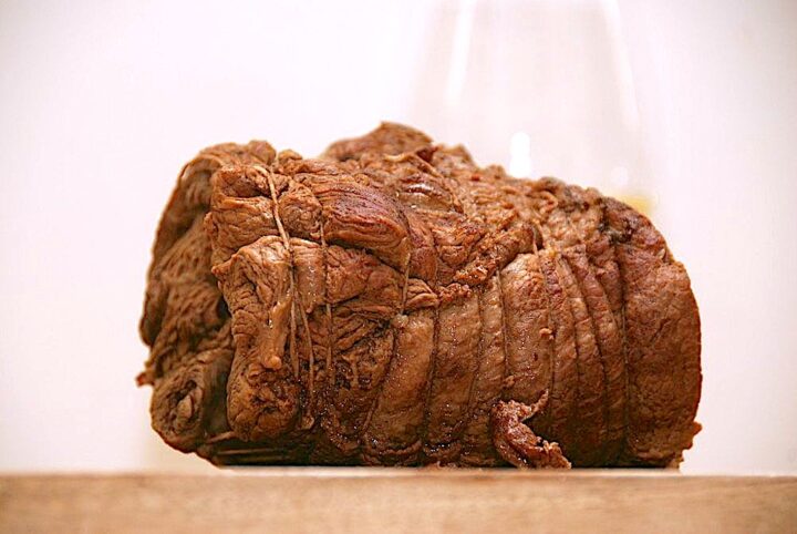 Billede af pulled beef.