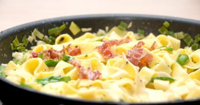 pasta med parmaskinke