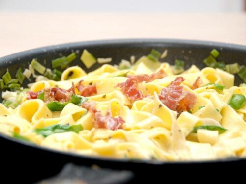 pasta med parmaskinke