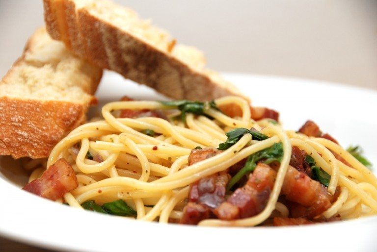 billederesultat for spaghetti med bacon