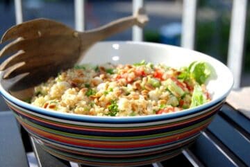 billede med bulgursalat med eller uden feta