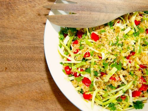 billederesultat for Bulgursalat med spidskål og peberfrugt