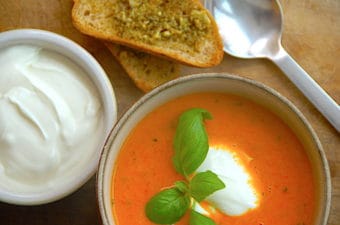Billede af tomatsuppe.
