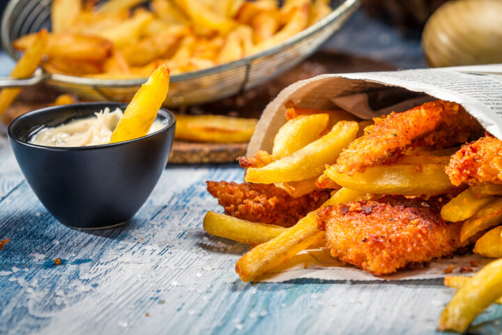 fish and chips hjemmelavet