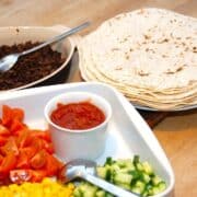 mexicanske pandekager med hakket oksekød