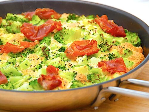 billede med omelet i ovn