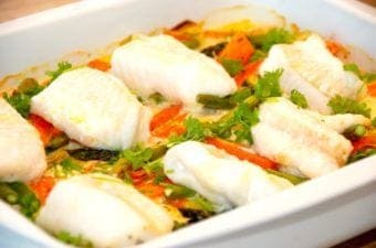 billede med fisk i fad