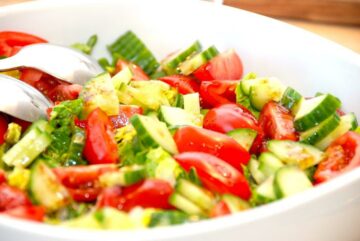 Billede af hjertesalat med feldsalat.