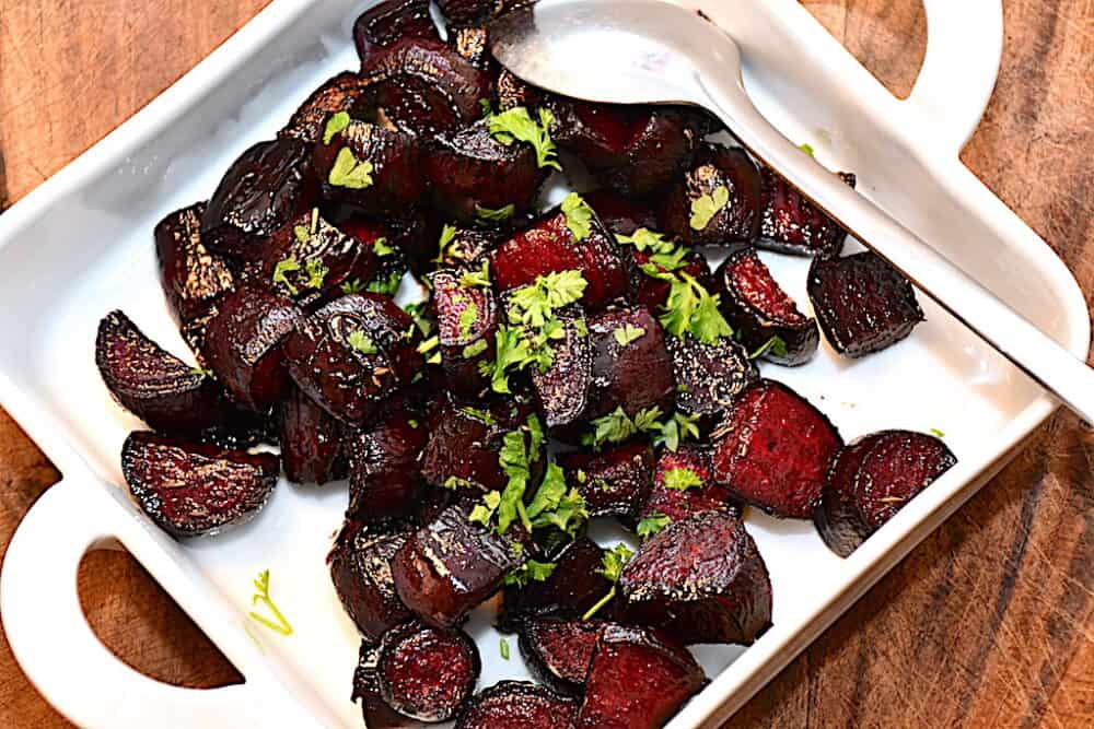 Bagte Rødbeder Bagte rødbeder med balsamico og honning i ovn