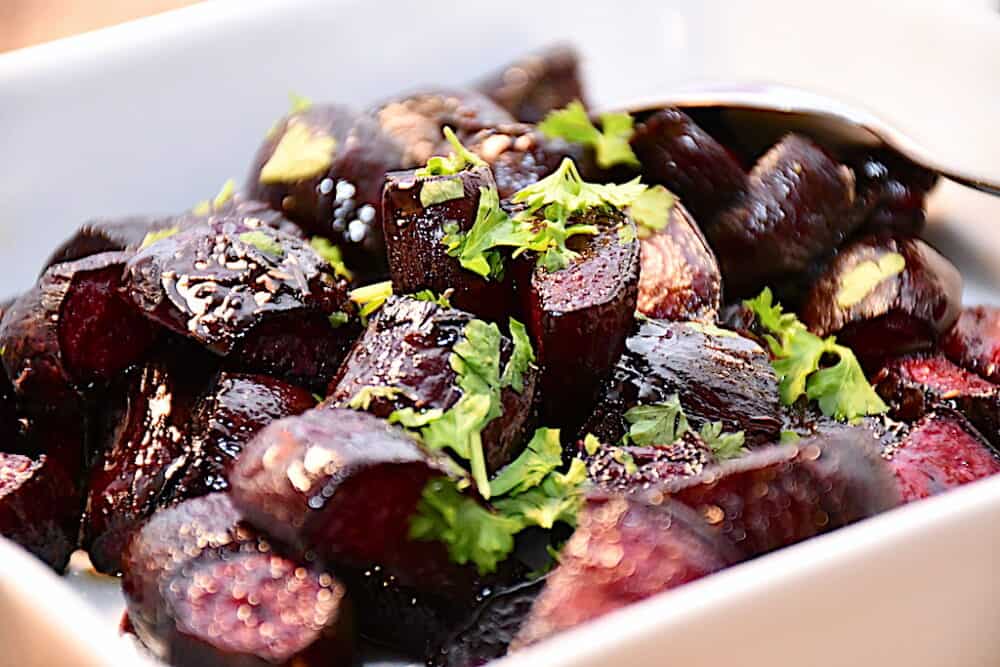 Bagte Rødbeder Bagte rødbeder med balsamico og honning i ovn