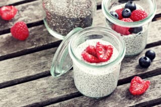 chiagrød med mandelmælk