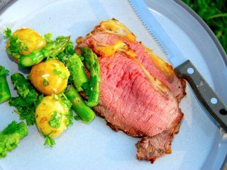 billede med grillet oksefilet