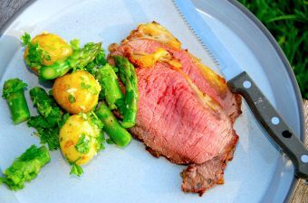 billede med grillet oksefilet