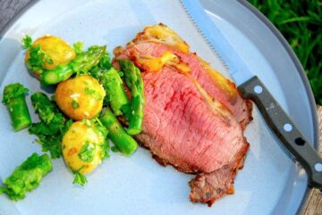 billede med grillet oksefilet