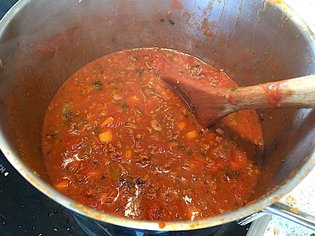 billede med kødsovs til pasta