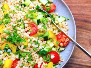 billede til salat med perlespelt