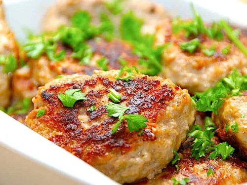 billede med kalvefrikadeller
