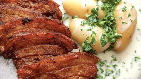billederesultat for stegt flæsk med persillesovs