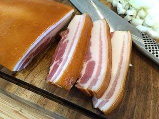 billede med bacon til paprikagryde med kylling