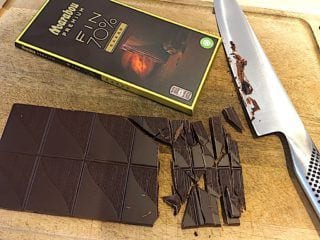 billede med chokolade til kiksekage