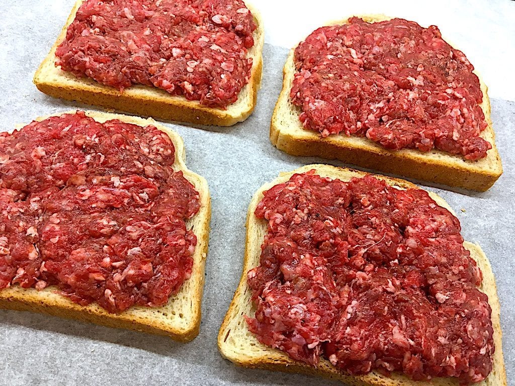 billede med fars på toastbrød til cowboytoast