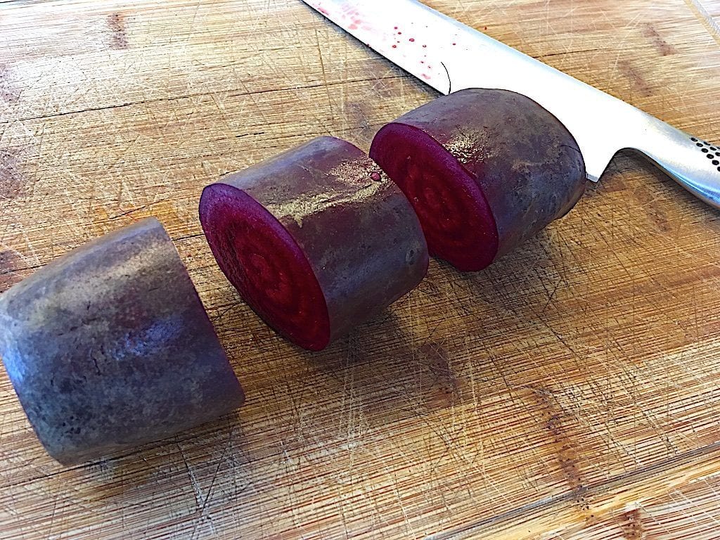 billede med rødbeder til hasselback rødbeder