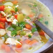 billede med gammeldags hønsekødssuppe