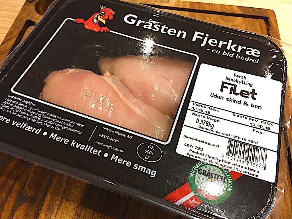 billede med kyllingfilet fra Gråsten Fjerkræ