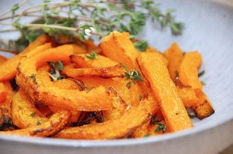 billede med græskar fritter lavet af butternut squash