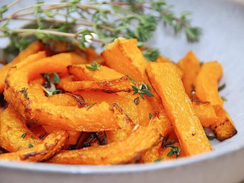 billede med græskar fritter lavet af butternut squash