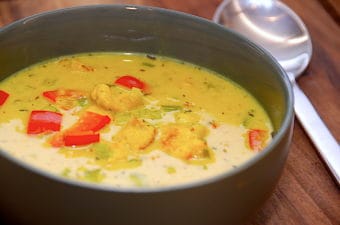 billede med karrysuppe