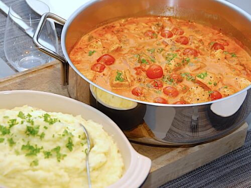 kromutters sigøjnerpande med kartoffelmos