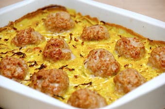 boller i karry i ovn og fad