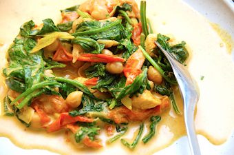 indisk karryret med kylling