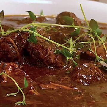 Billede med langtidssimret oksegryde.