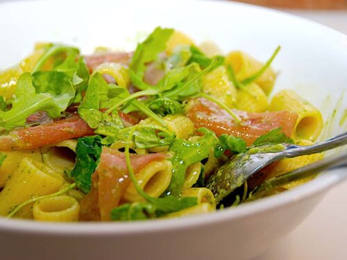 billede til pasta med pesto