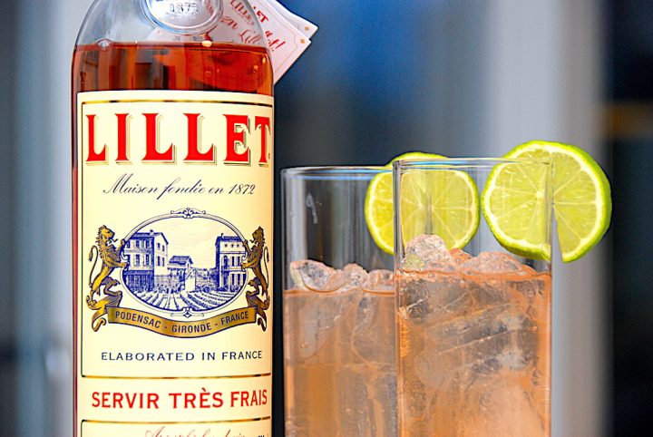 Lillet rose tonic drink