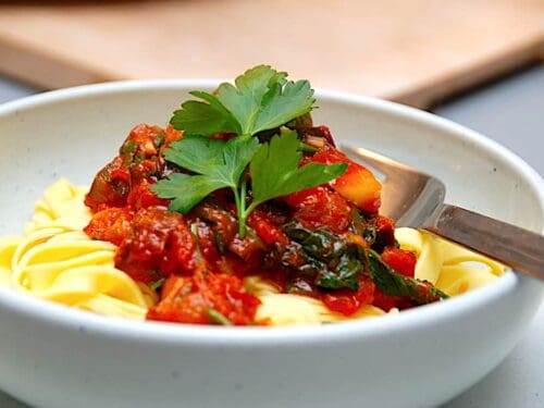 pasta med aubergine