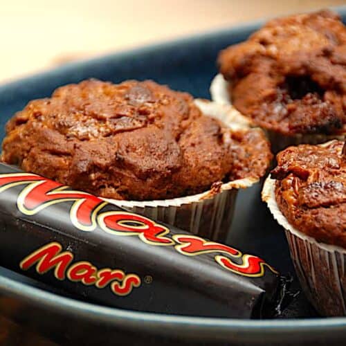 Mars muffins - opskrift på kage med Mars chokoladebar