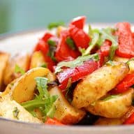 billederesultat for italiensk kartoffelsalat med stegte kartofler