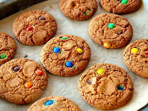 billederesultat for M&M cookies med chokoladeknapper