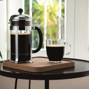 Stempelkaffe i en Bodum stempelkande