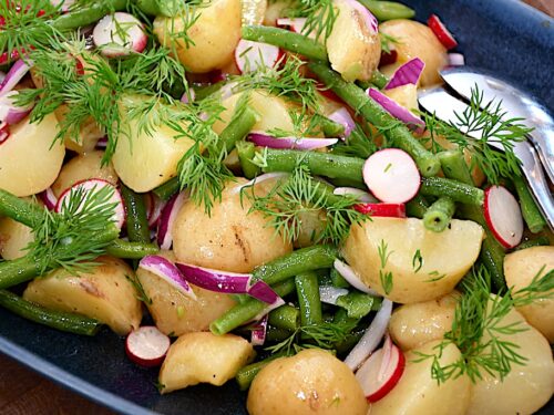 kartoffelsalat med grønne bønner