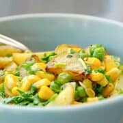 billede med grøn kartoffelsalat