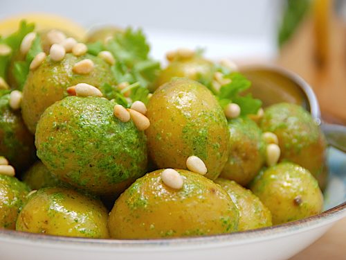 billederesultat for nemme kartofler med persillepesto