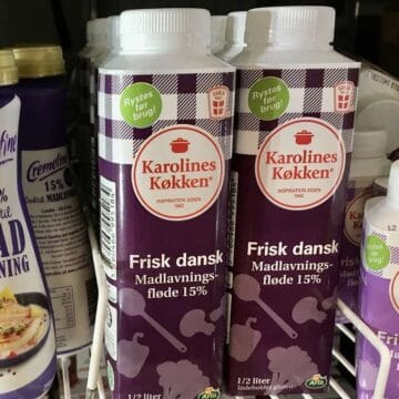 Billede med madlavningsfløde.